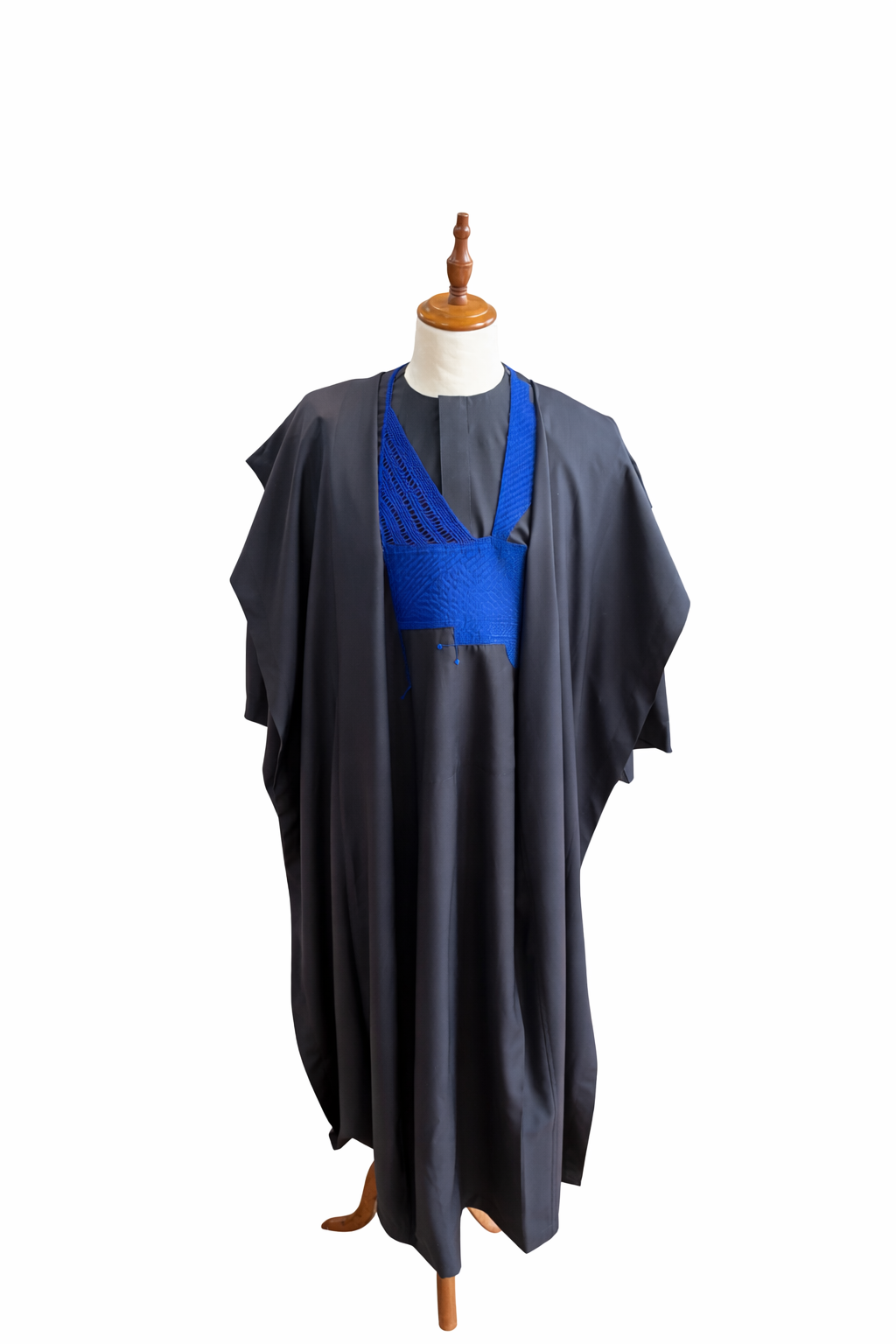 Dark blue and Royal bkue embroidery 3 piece Jakan Mens Agbada
