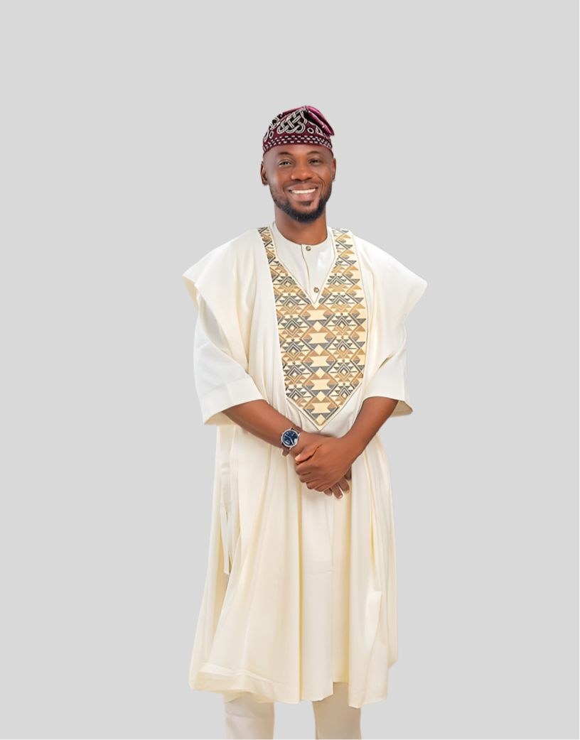 Wine and butter color Handknit nigerian traditional yoruba cap