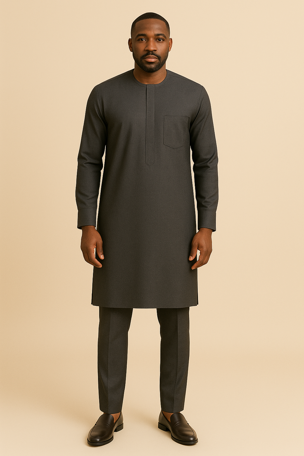Black Long sleeve African Traditional Men’s Suit