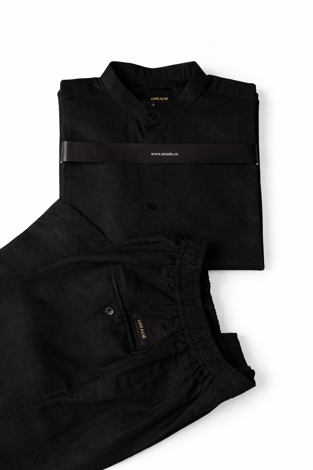 Grandad Collar Linen Long sleeve Shirt