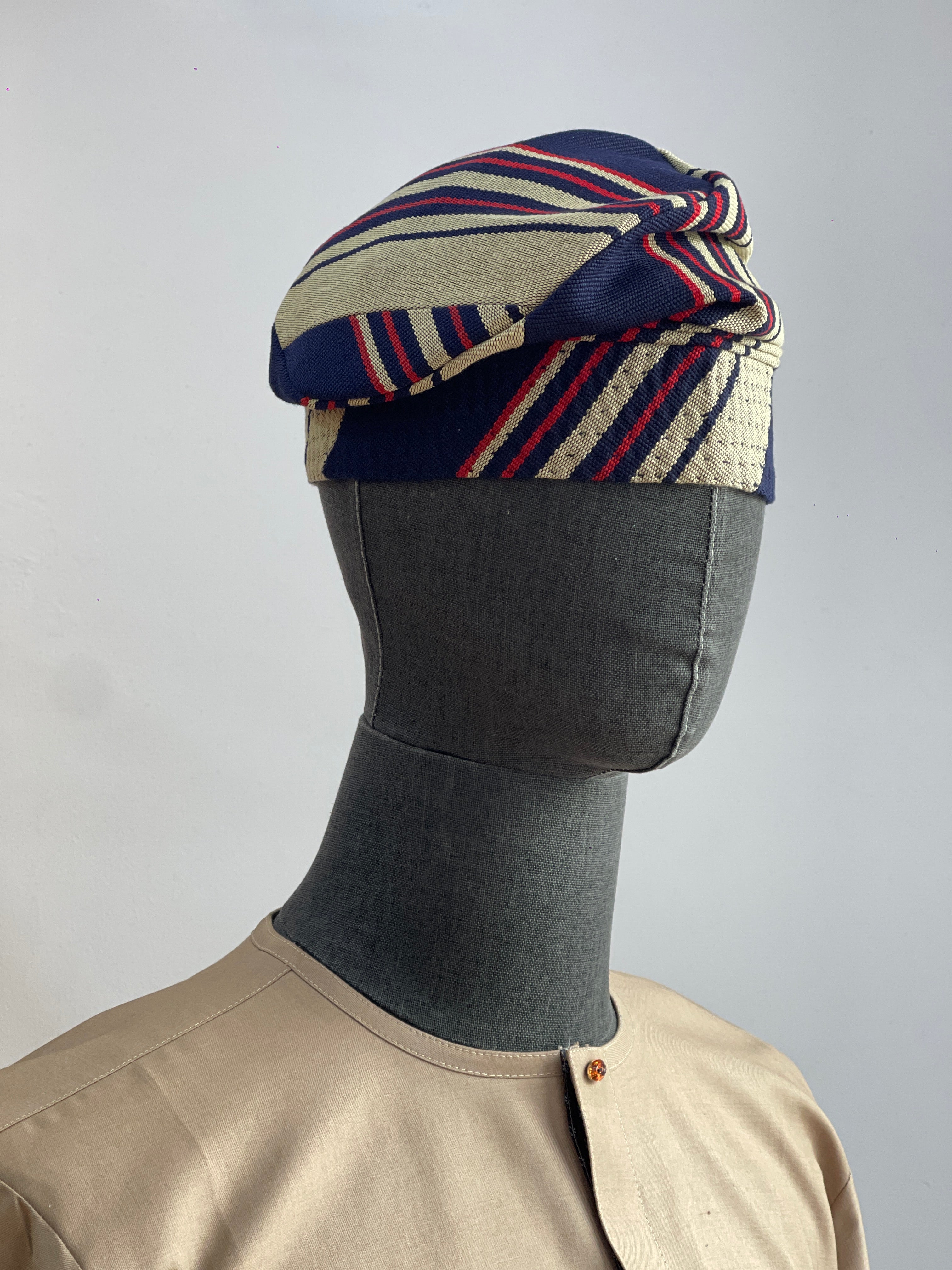 Nigerian traditional Aso Oke cap
