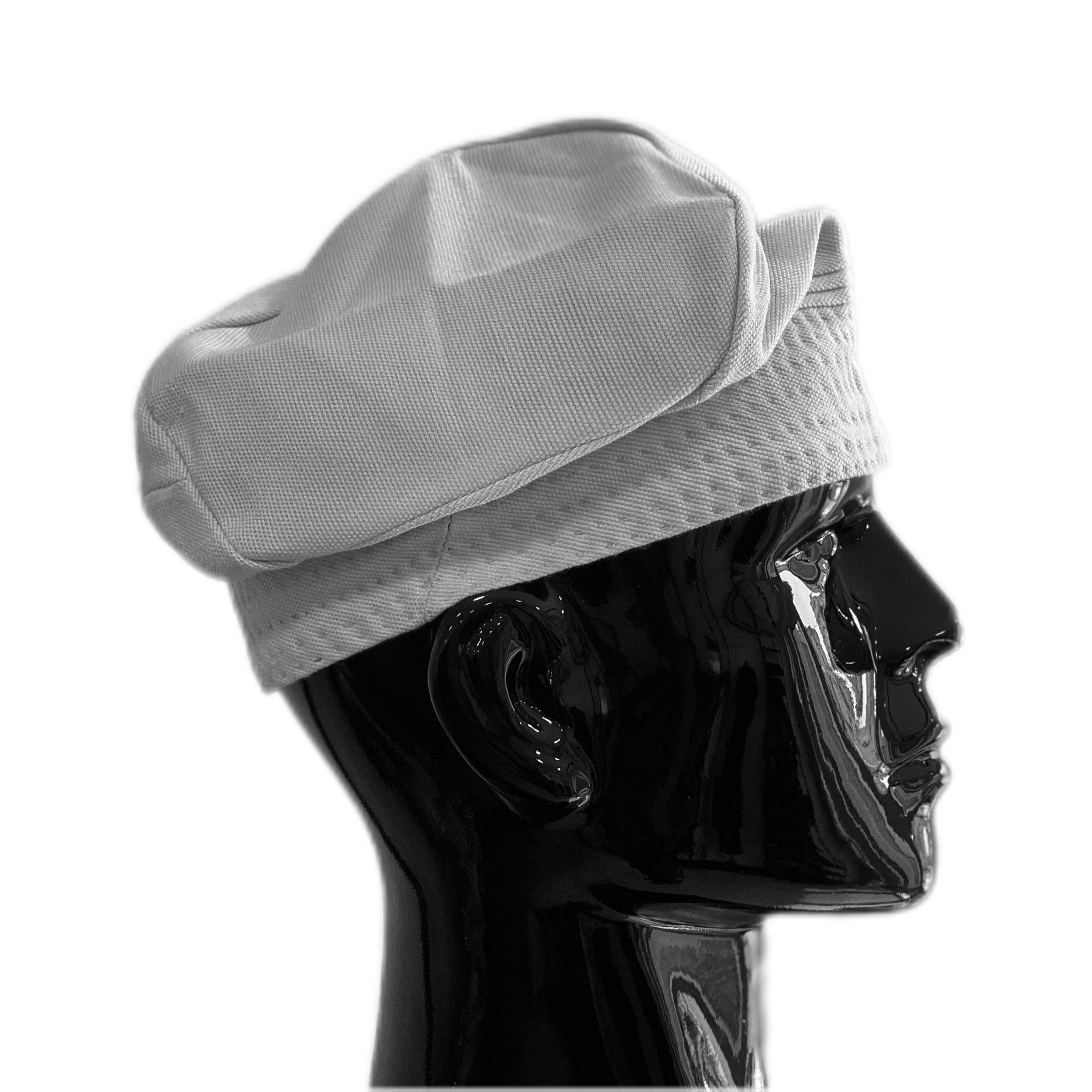 Cocaine white traditional Aso Oke cap