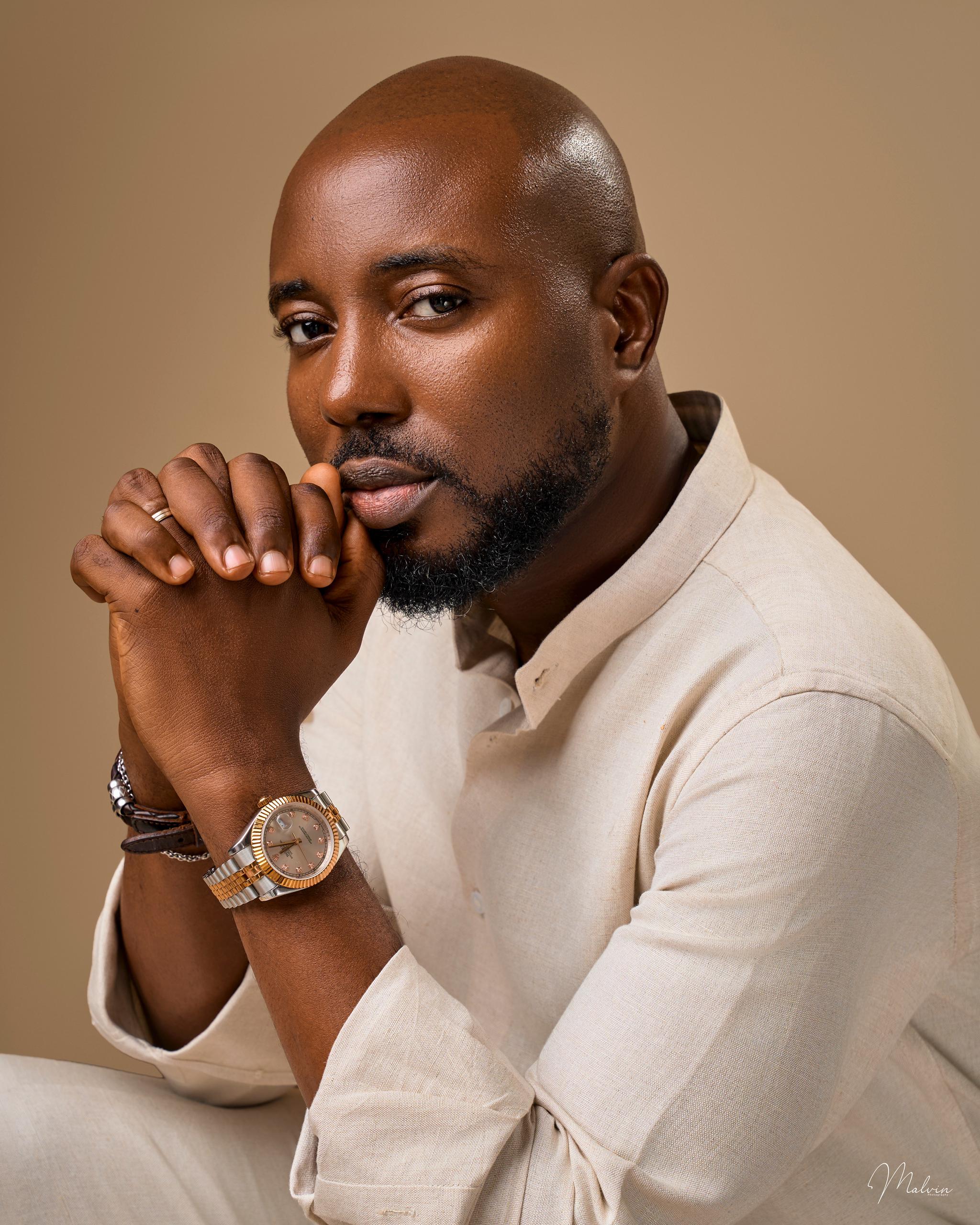 Beige Linen Grandad Shirt