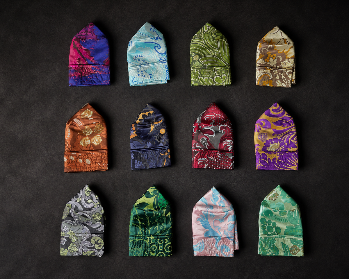Yourba damask caps