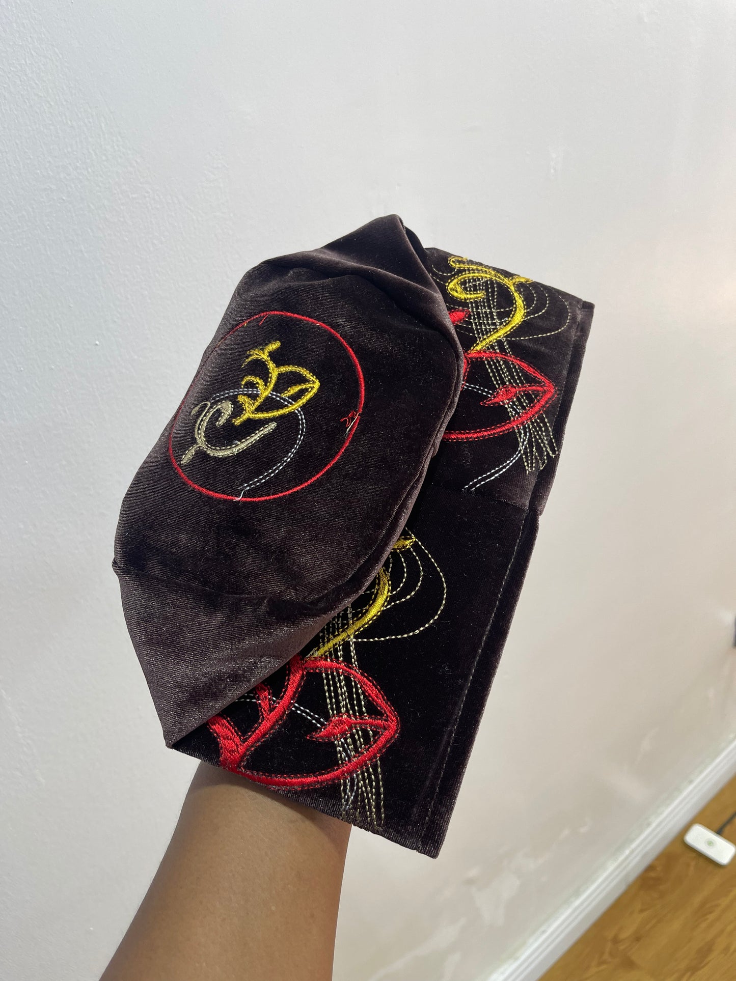 IJOYA Orí Adé Brown velvet traditional yoruba cap