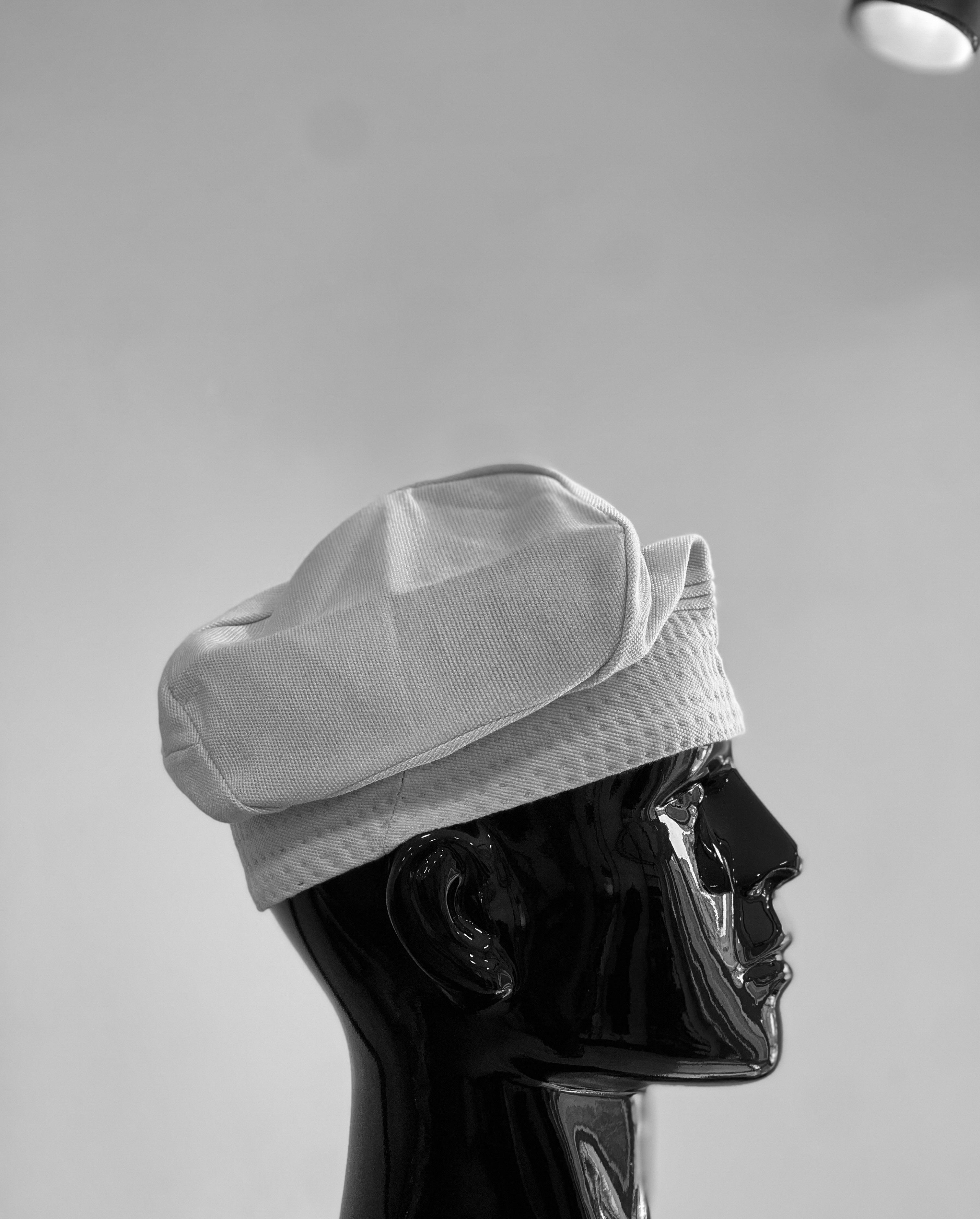 Cocaine white traditional Aso Oke cap