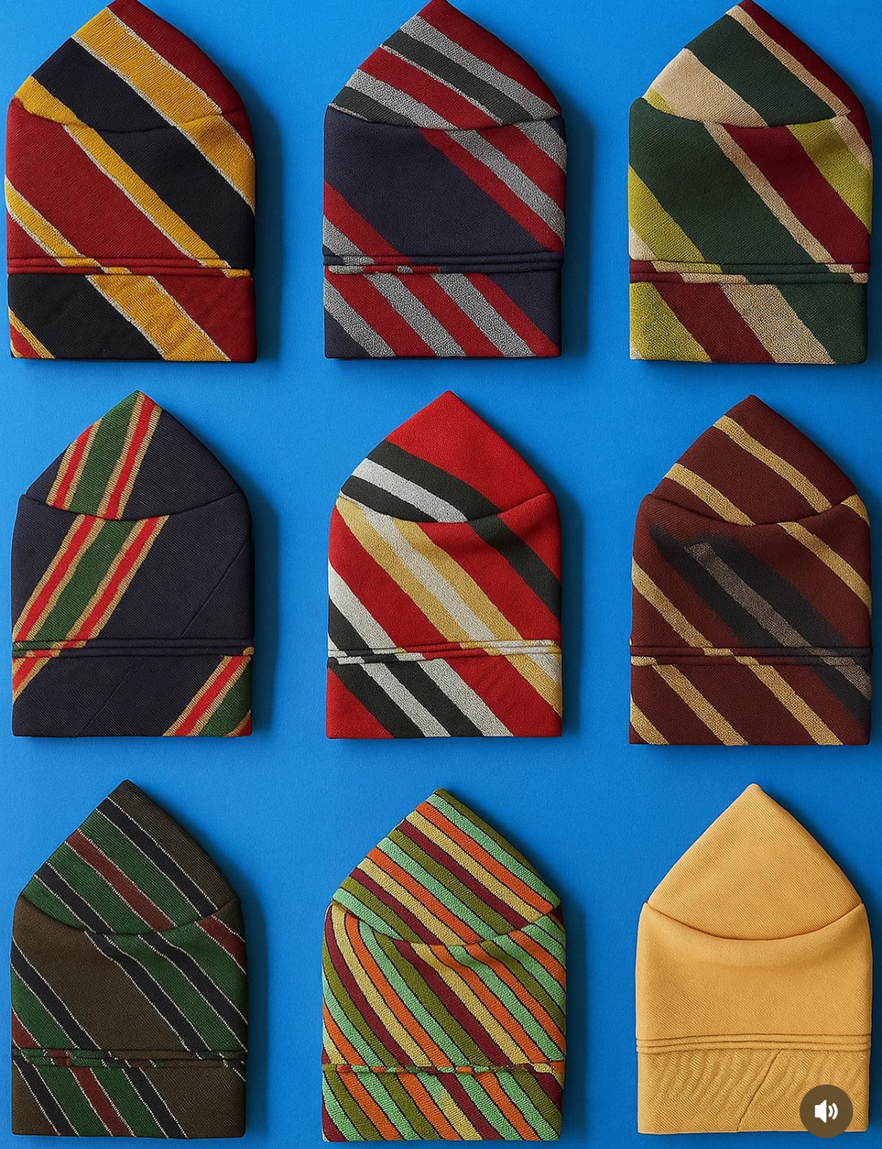 Orí Adé essential stripes Yoruba Esha Cap