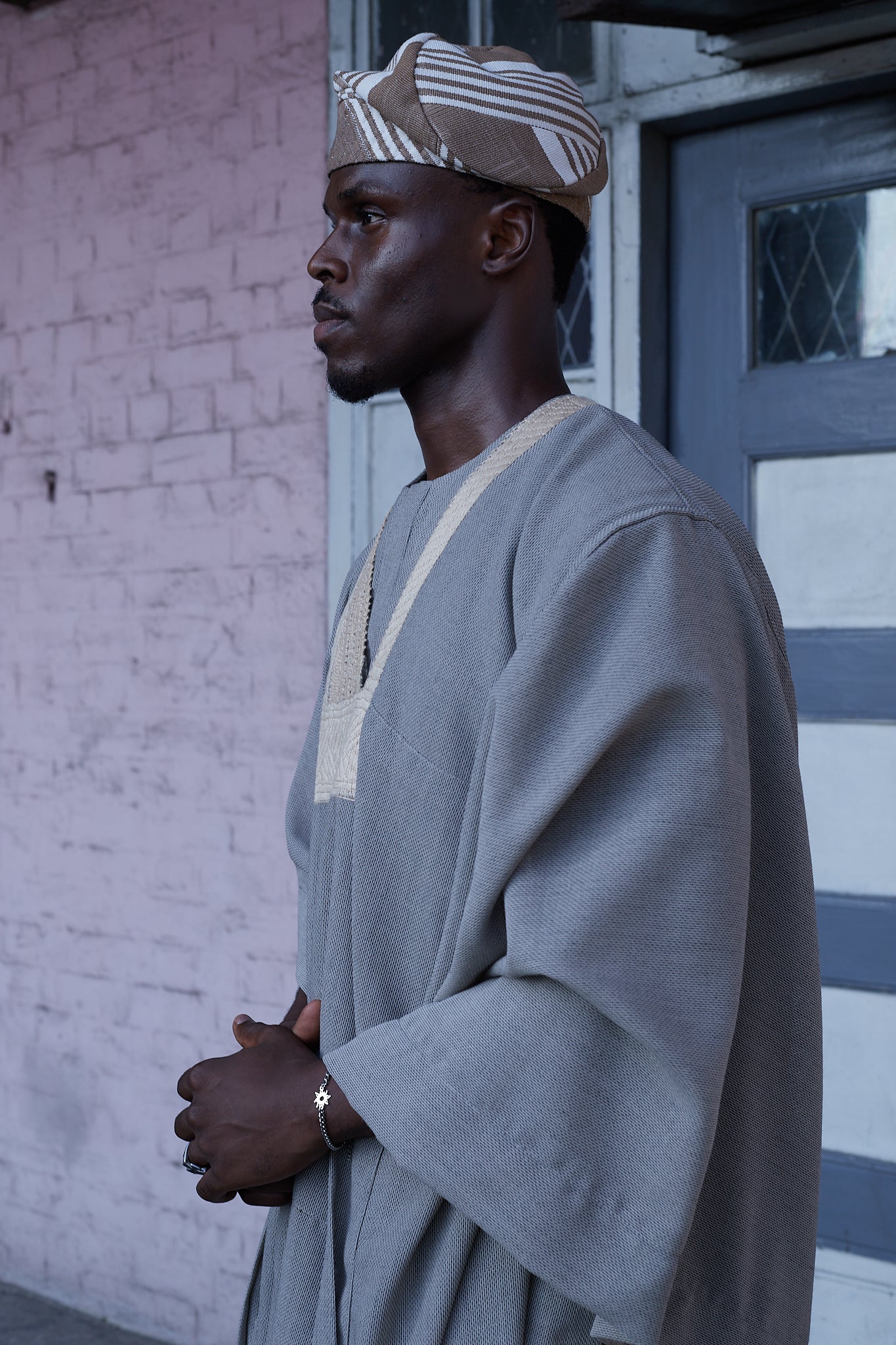 Yoruba Man in Agbada Jakan With matching Sanyan Cap