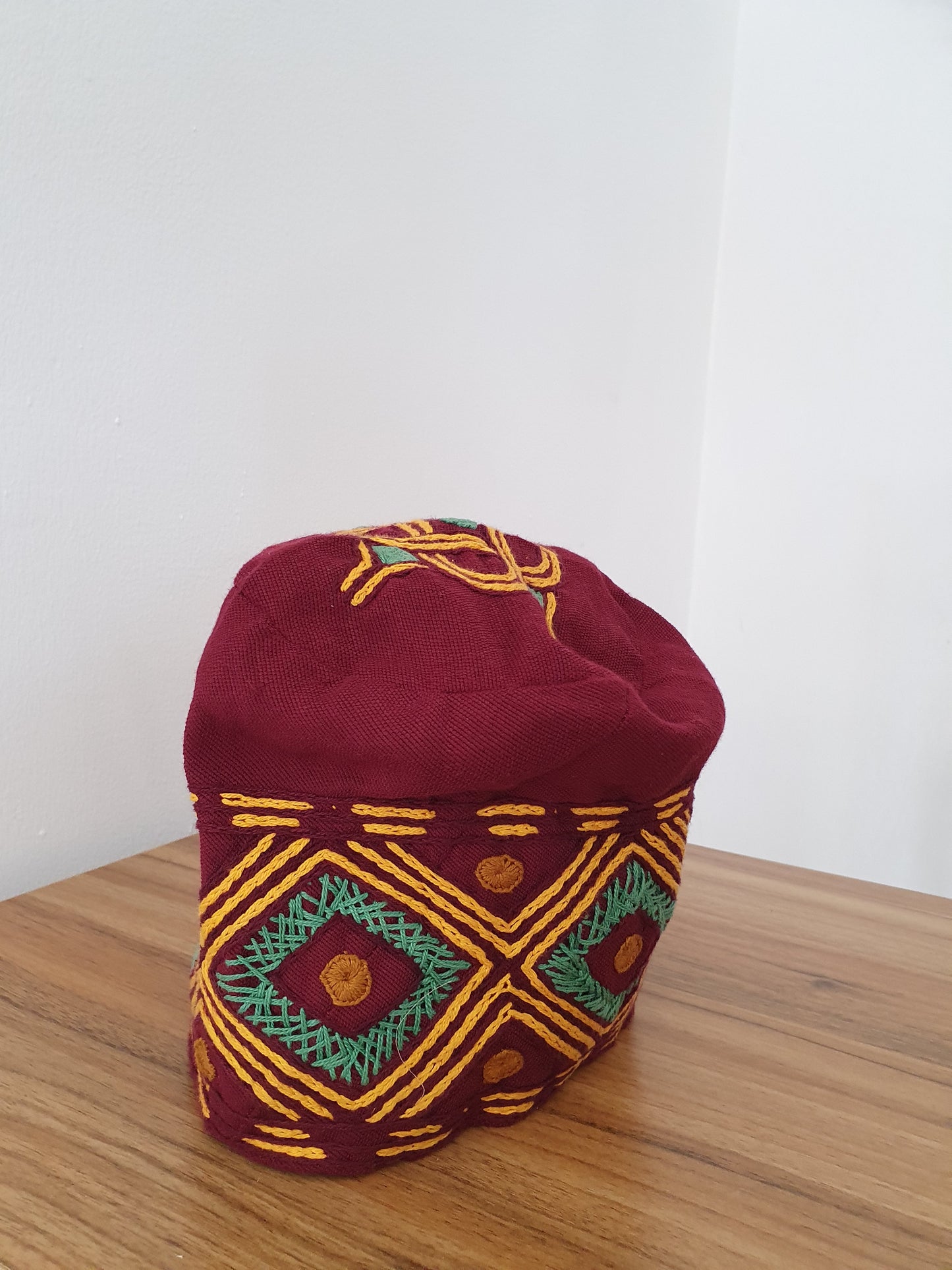 Yoruba mens traditional cap made with Aso Oke