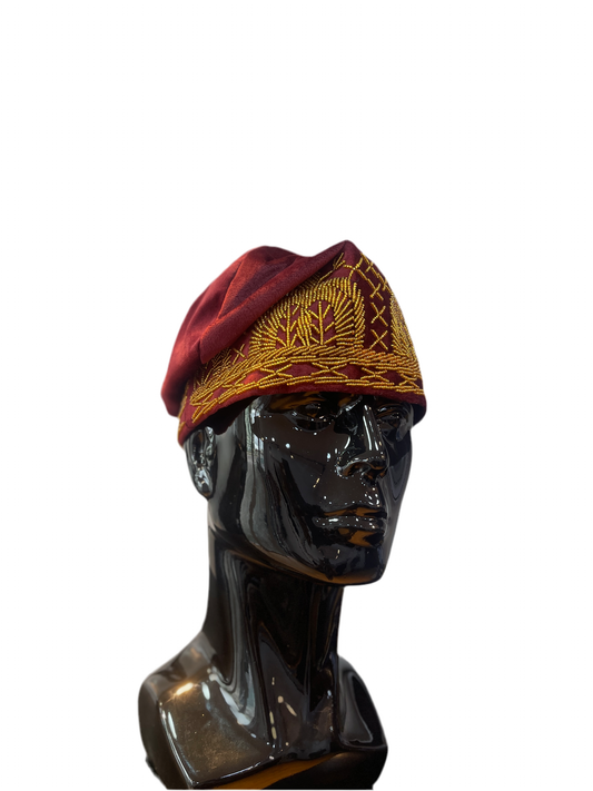 Beaded traditional yoruba wedding hat