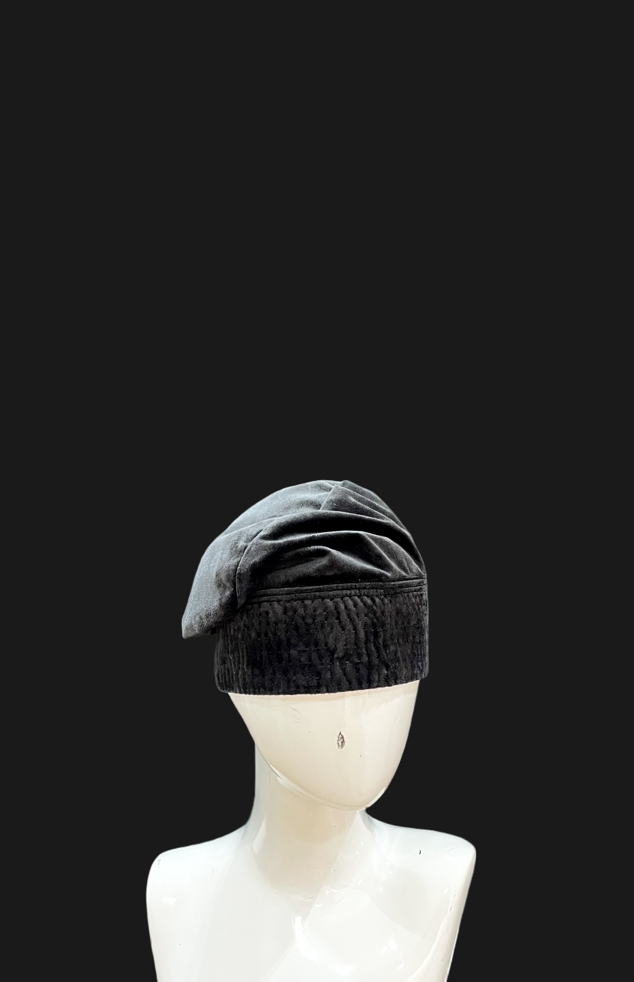 Black velvet esha Yoruba cap
