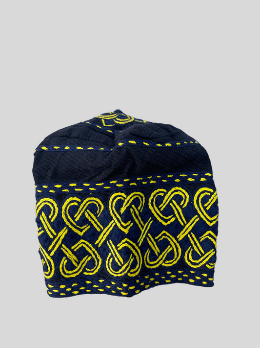 mens embroidery aso oke cap