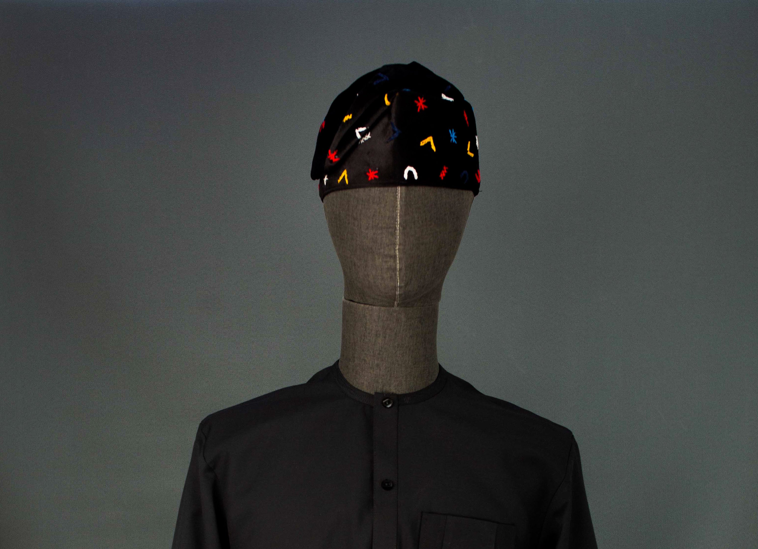 Oluremi Black Velvet Handknit Yoruba Cap By Orí Adé