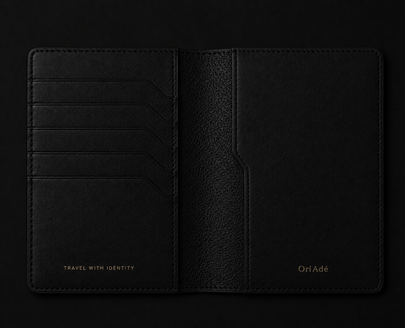 Orí Adé Logo Leather Passport cover