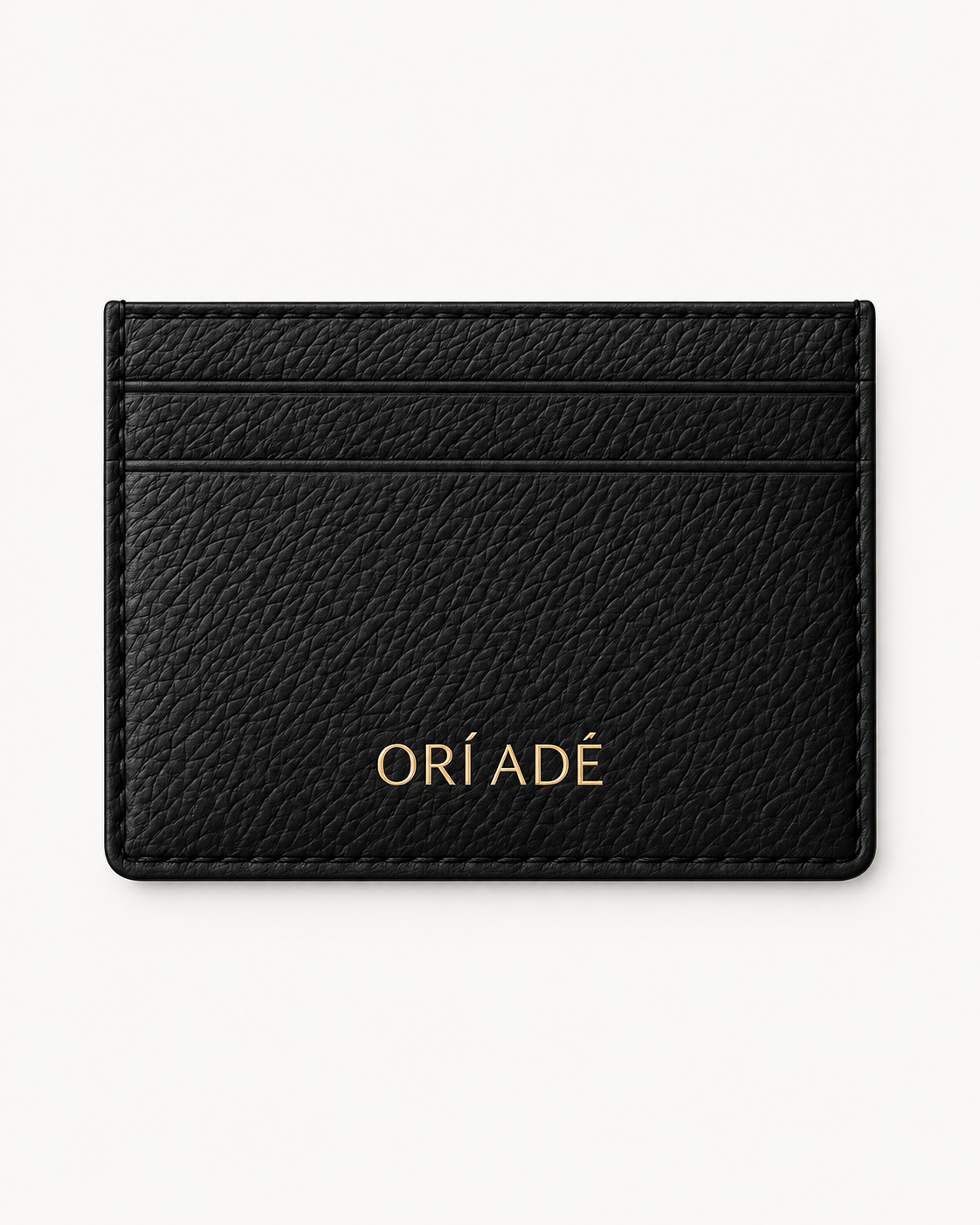 Black Leather Card Holder — studio product photograph