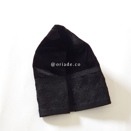 Black Velvet Yoruba  Mens cap