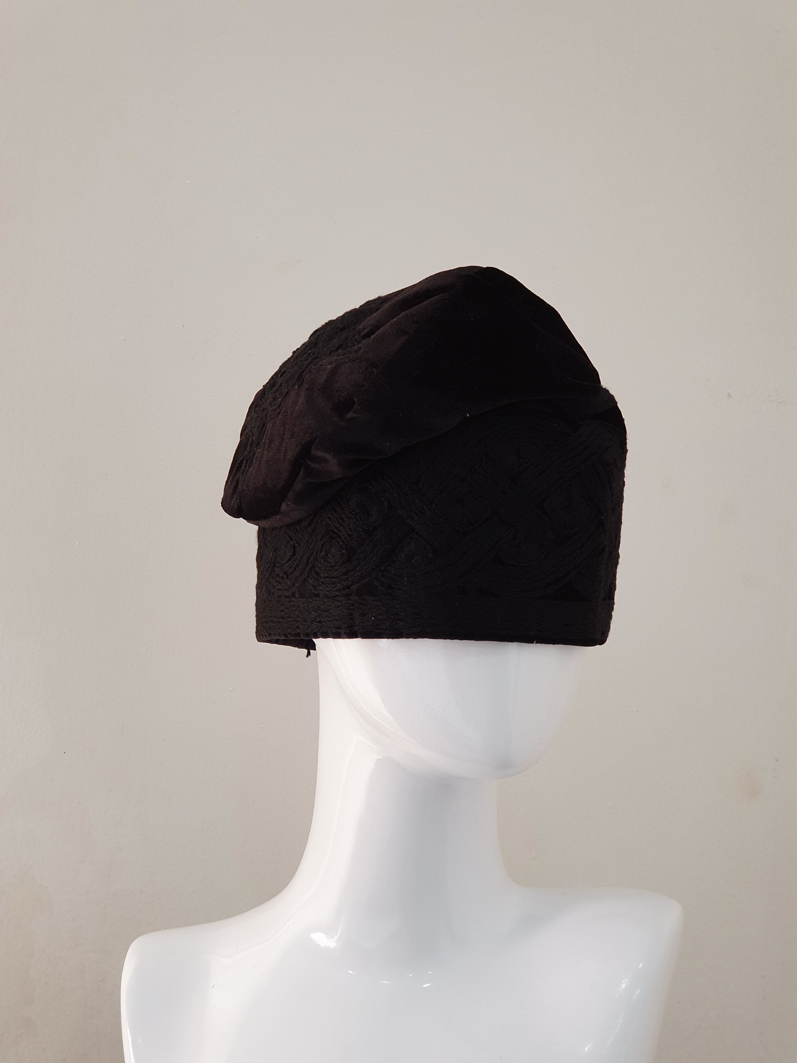Black Velvet Yoruba  Mens cap