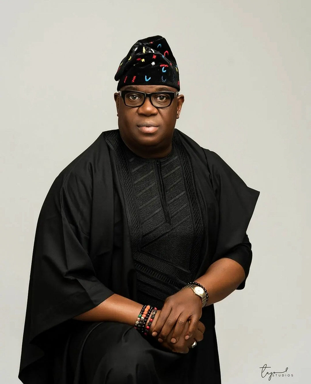 Oluremi Black Velvet Handknit Yoruba Cap By Orí Adé